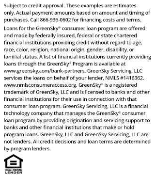 GreenSky program terms and disclosures