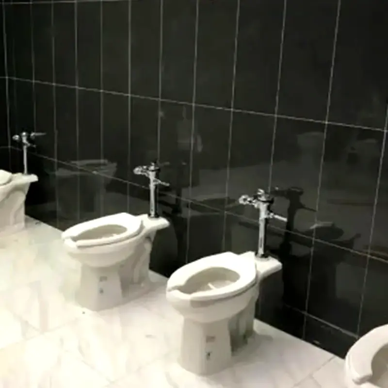 Commercial restroom toilet installation